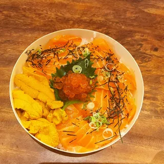 Salmon Ikura Uni Don