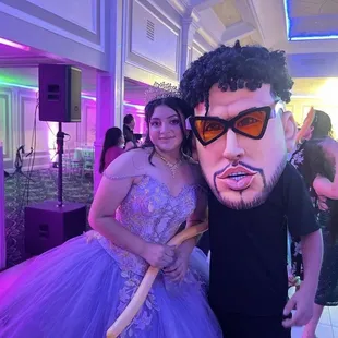 Lailani Sosa &amp; Bad Bunny/ledrobotlosangeles  Celebrating my daughter's quinceañera