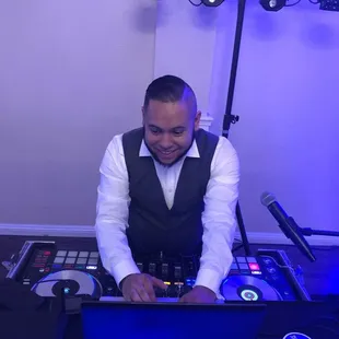 DJ Marlon Romero rocking the decks for Kayla's Quince!
