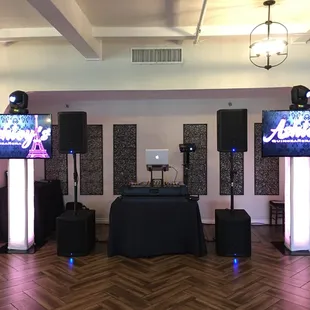 One of our many setups with Screens