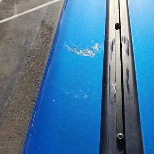 Left (driver's side) damage