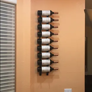 3ft black label-out wine rail