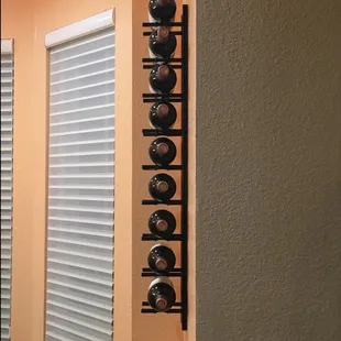 3ft black label-out wine rail