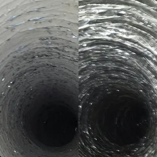 UltraClean of Oklahoma, Inc.  Air duct cleaning before and after.