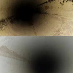 UltraClean of Oklahoma, Inc.  before and after pics. Mold inside the Air ducts.