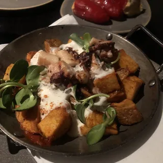 Patatas Bravas with Octopus