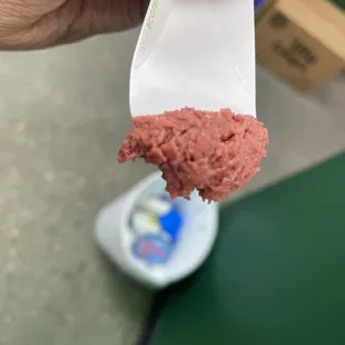 Hummus made with breadfruit ! Beets! It was good. Thanks for the sample! Bought the tumeric and beets!