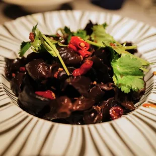 Woodear mushroom salad