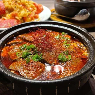 Duck Blood in Chili Sauce