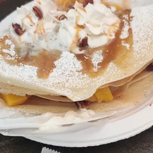 Peach Pecan crepe