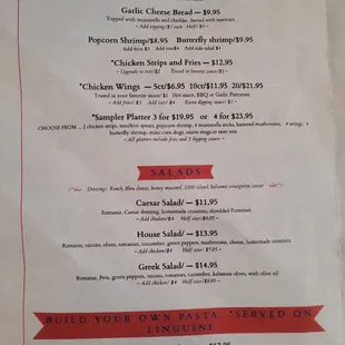 Menu inside