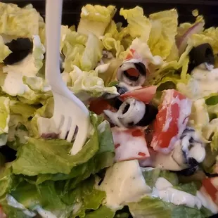 Side salad with ranch