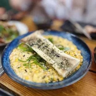 Corn Cheese with bone marrow