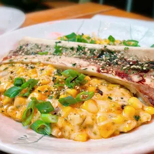 Bone Marrow with corn cheese - came in to try this! Lol.
