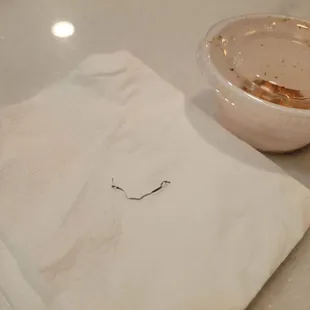 Piece of metal I found in my soup.