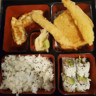 Shrimp Tempura bento box lunch special