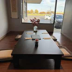 interior, sushi and sashimi