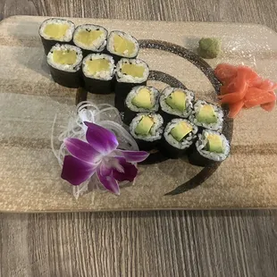 Avocado Roll And Oshinko Roll