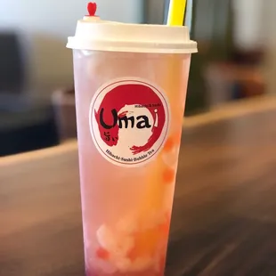 a drink in a plastic cup