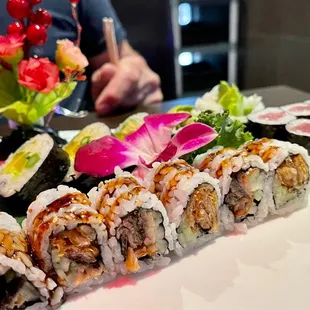 Nice assortment of Any 3 Rolls Lunch Special