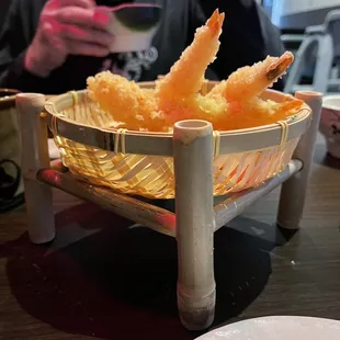 Cool presentation of Shrimp Tempura appetizer