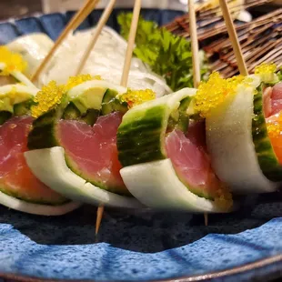 a close up of a plate of food