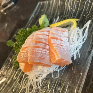 Salmon belly sashimi