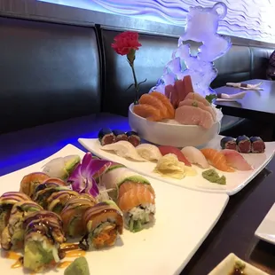 sushi, sashimi, food, sushi and sashimi