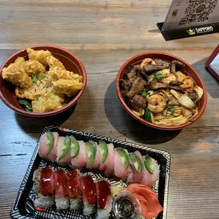 sushi, sushi and sashimi, sashimi, food