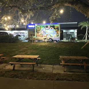 outside