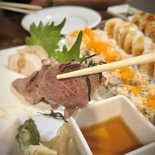 Japanese A5 Wagyu sashimi