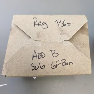 Burger as indicated