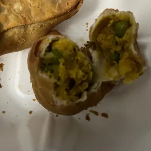 Cold to the touch samosas