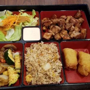 Chicken hibachi bento box! Very good!