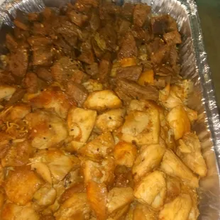 chicken and steak hibachi with the fried rice catering