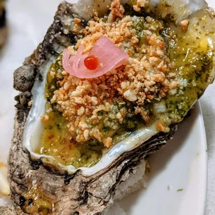 a plate of oysters