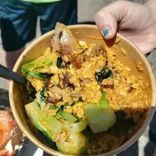 This is the duck curry. This is after 10 bites. Its beautiful and delicious .