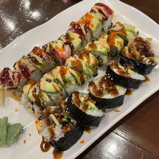 Spider Roll ,Caterpillar Roll, &amp; Red Dragon Roll