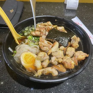 Grilled chicken ramen