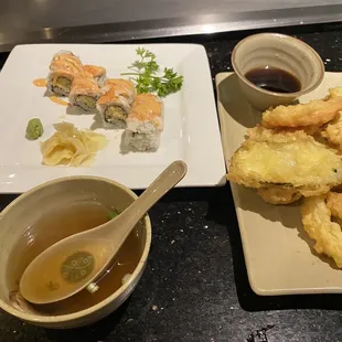 Sushi,  Shrimp and Veg Tempura