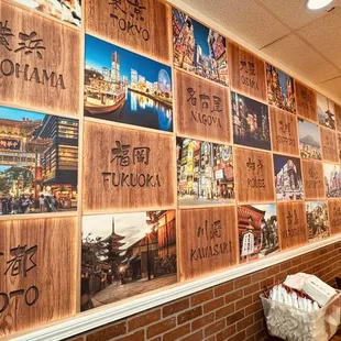  a wall full of pictures