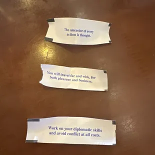 Fortune cookie wisdoms!
