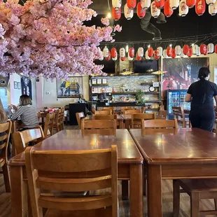 interior, sushi and sashimi