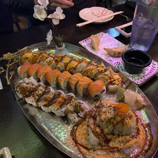 sushi, food, sashimi, sushi and sashimi