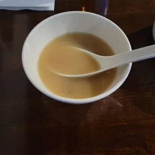 Worst tasting soup I&apos;ve ever had at a hibachi restaurant.