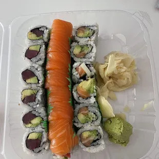 Pacific roll + Tiger roll + Alaska roll