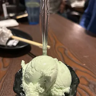 Green tea ice cream
