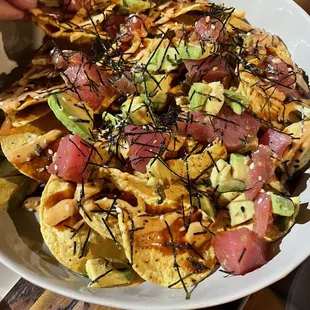 Poke nachos