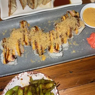 Spicy Sauteed Edamame, Spicy Flaky - 5 , Gyoza