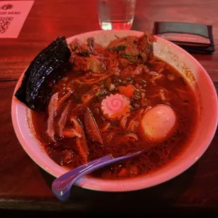 Spicy Shoyu Pork Ramen.